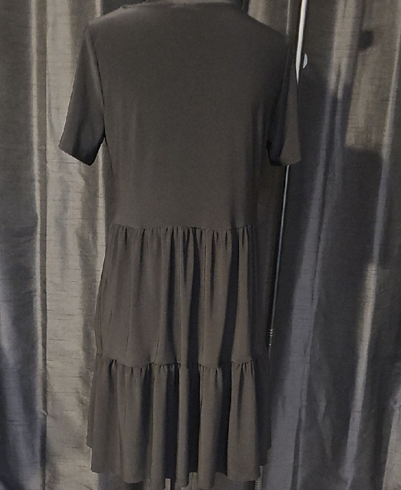 Nicole Miller Babydoll Black Tiered Dress - Picture 3 of 8